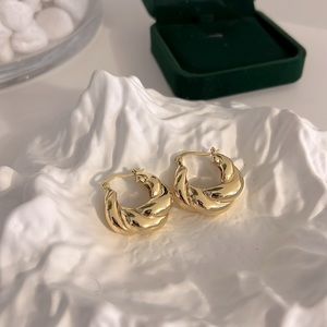 Bold Croissant Hoops Earrings